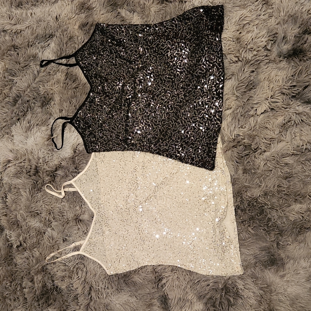 2 sequin camis